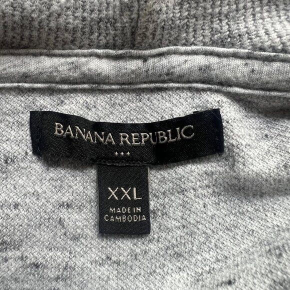 Banana Republic Size XXL Gray Hooded Long Sleeve Pullover Hoodie Sweatshirt - Picture 2 of 13